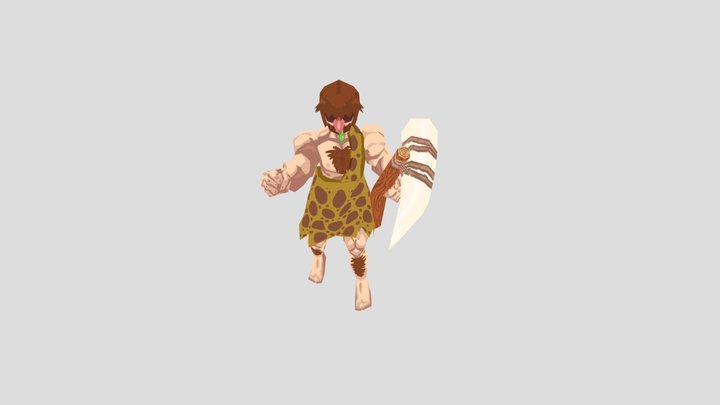 Chilly Caveman 3D Model