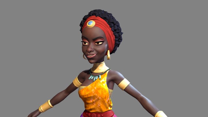 The African Queen 3D Model