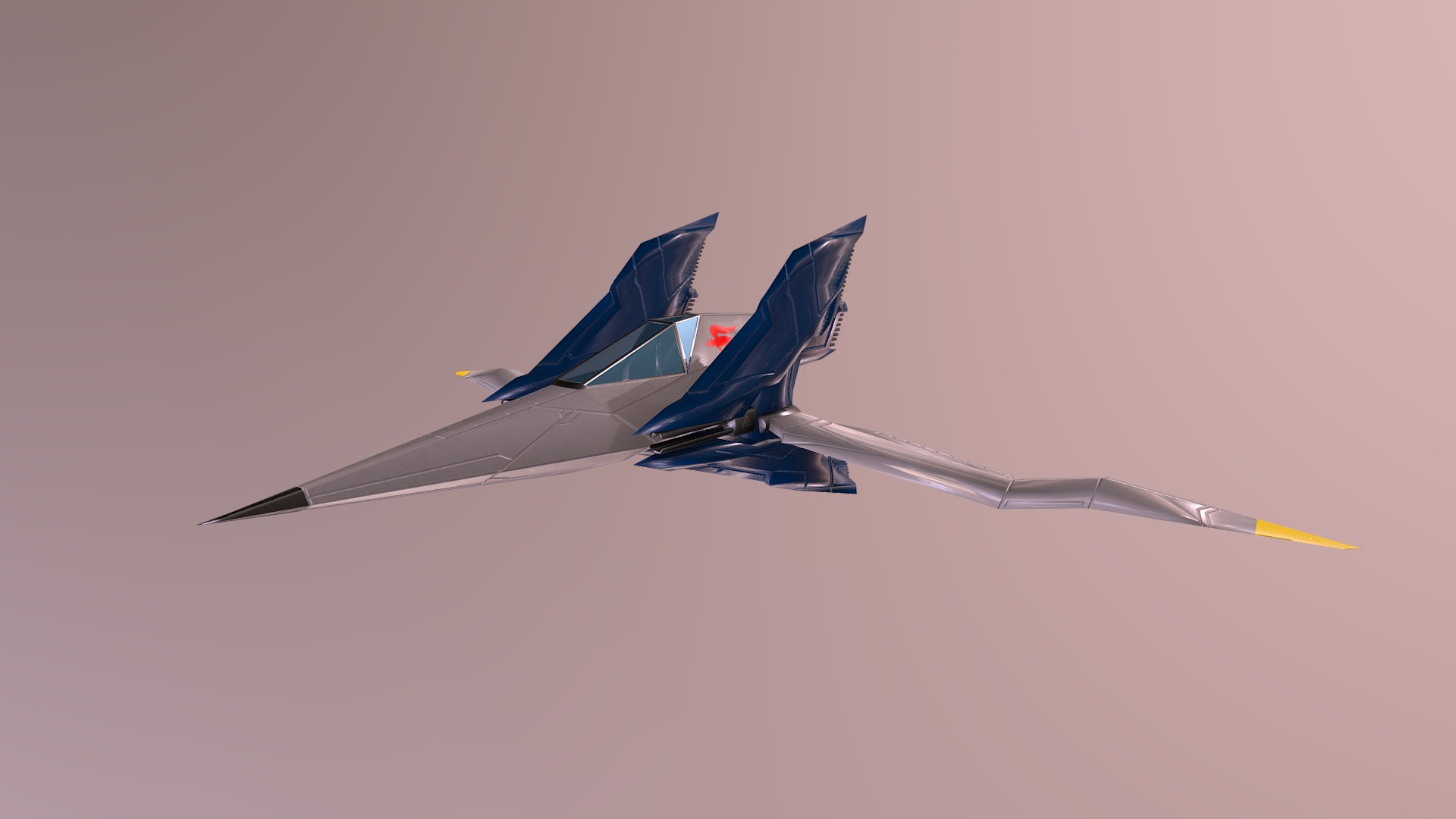 3D model Arwing Starfox - This is a 3D model of the Arwing Starfox. The 3D model is about a jet flying in the sky.