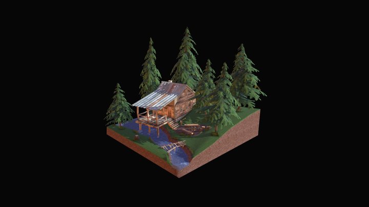 DAE Diorama - Forest Loner 3D Model