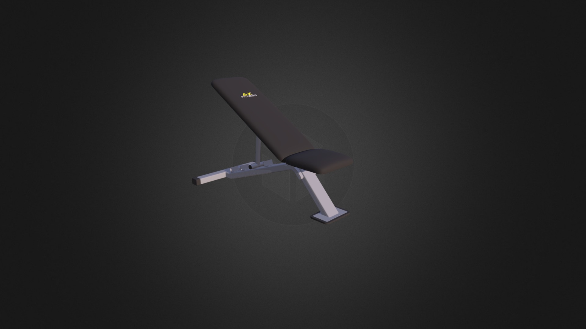 3D model Adjustable Gym Bench - This is a 3D model of the Adjustable Gym Bench. The 3D model is about a white drone with a black background.