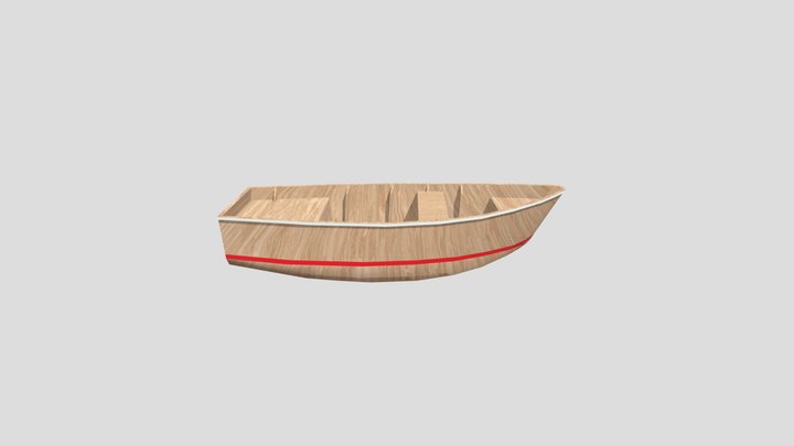 Wood boat 3D Model