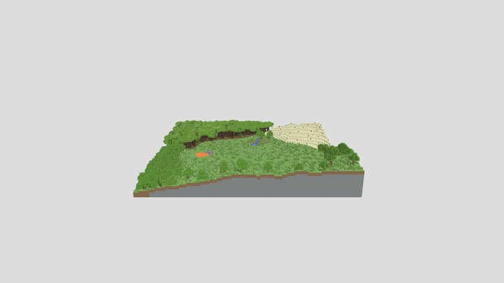 Flat Minecraft Map By CreeperCoastal 3D Model