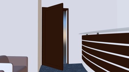 Office Top View 3D Model