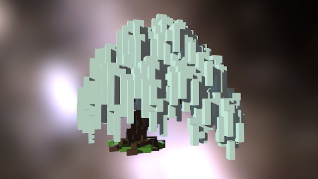 White Willow Tree 3D Model