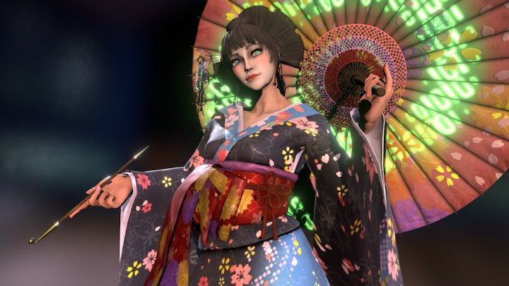 Oiran 3D Model