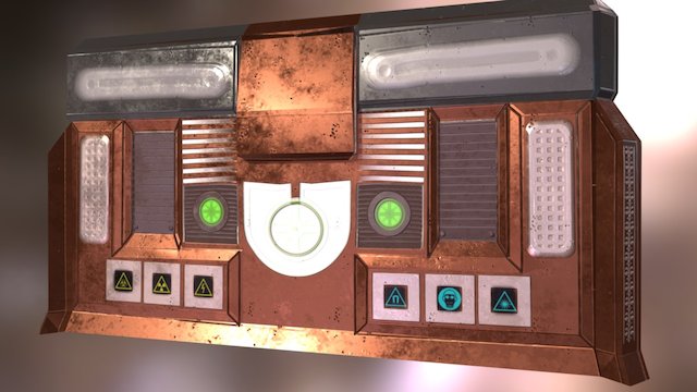 Sci-fi Crate High 3D Model