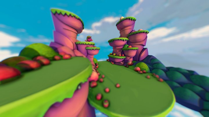 Stylised Cartoon Scene – Kostenloses 3D-Modell STL