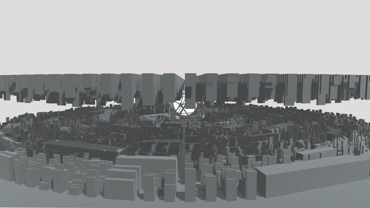 Sci-fi City 01 3D Model