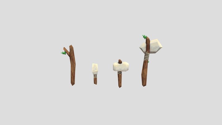 Stone tools 3D Model