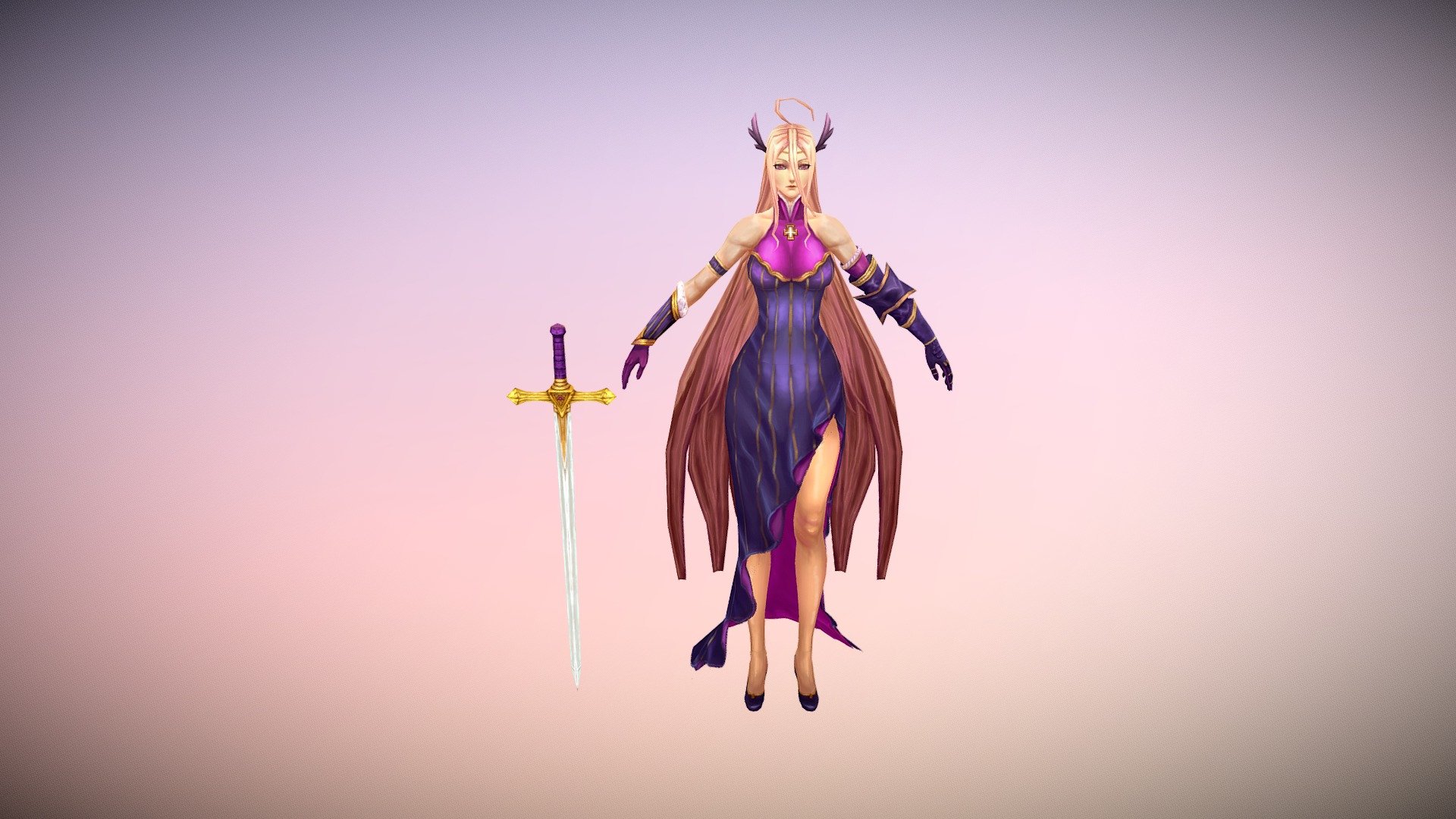 hand-painted female - 3D model by kawadu [dbb3606] - Sketchfab