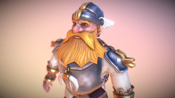 Dwarf Alebarda 3D Model