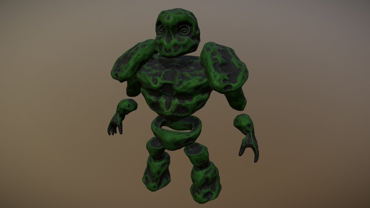 Mossy Golem 3D Model