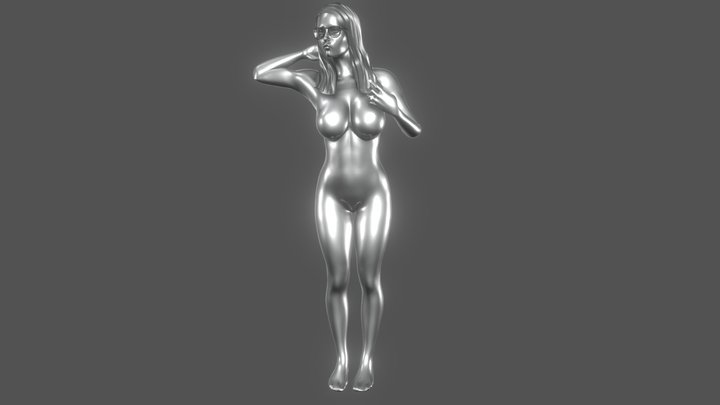 Sandra Linda Avellar Silver Girl 0 Sexy 3D Model