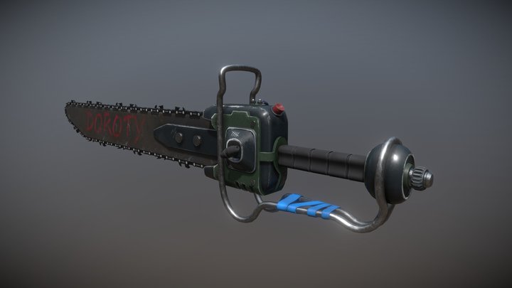 Chainsaw | Made by hand | Crafted - Game Ready. 3D Model