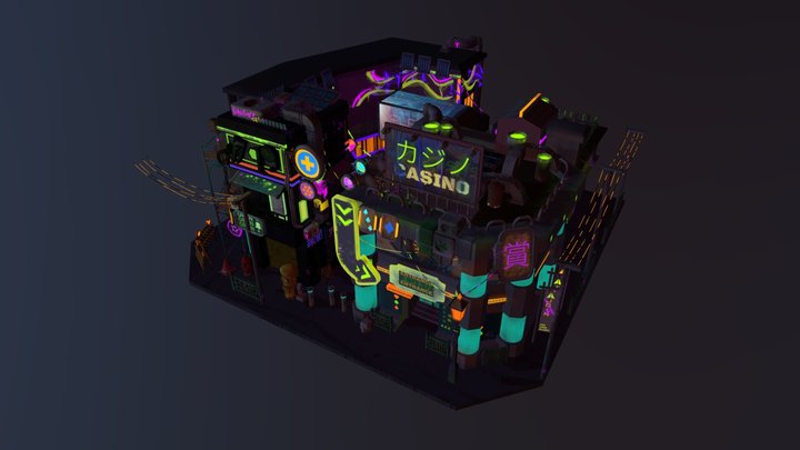 Sci-Fi City 3D Model