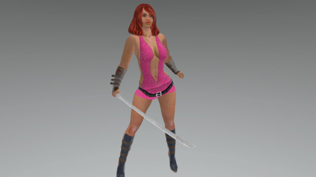 Katana Girl 3D Model