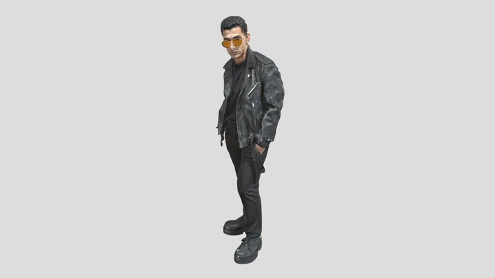 Leather Jacket Attitude 3D Model