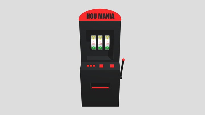 Low Poly Slot Machine 3D Model