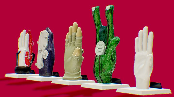Hands and gloves 3D Model