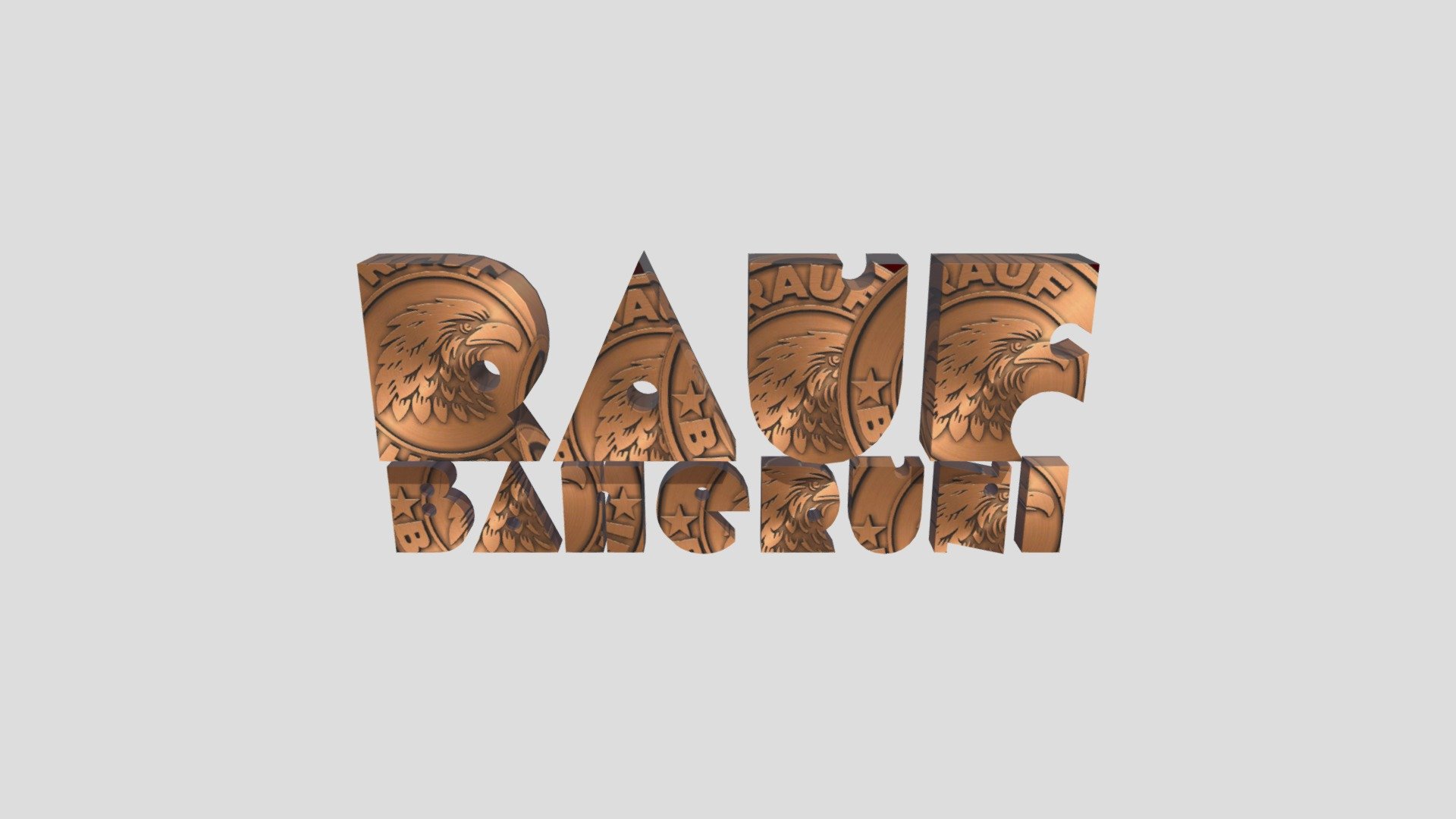 RAUF BAHERUNI 3D LOGO