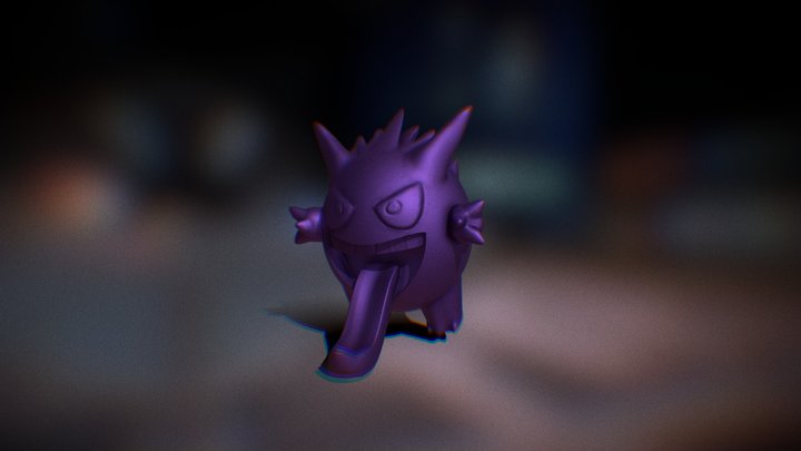 3D model Pokemon Gengar VR / AR / low-poly