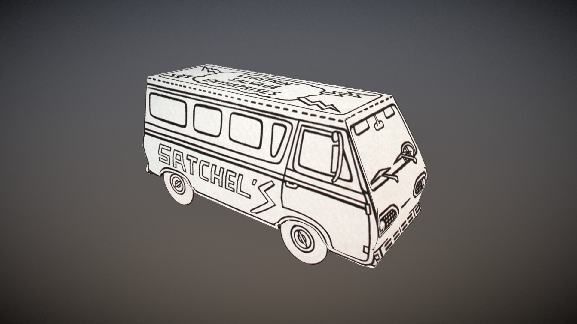 Satchels Van Cardboard Model