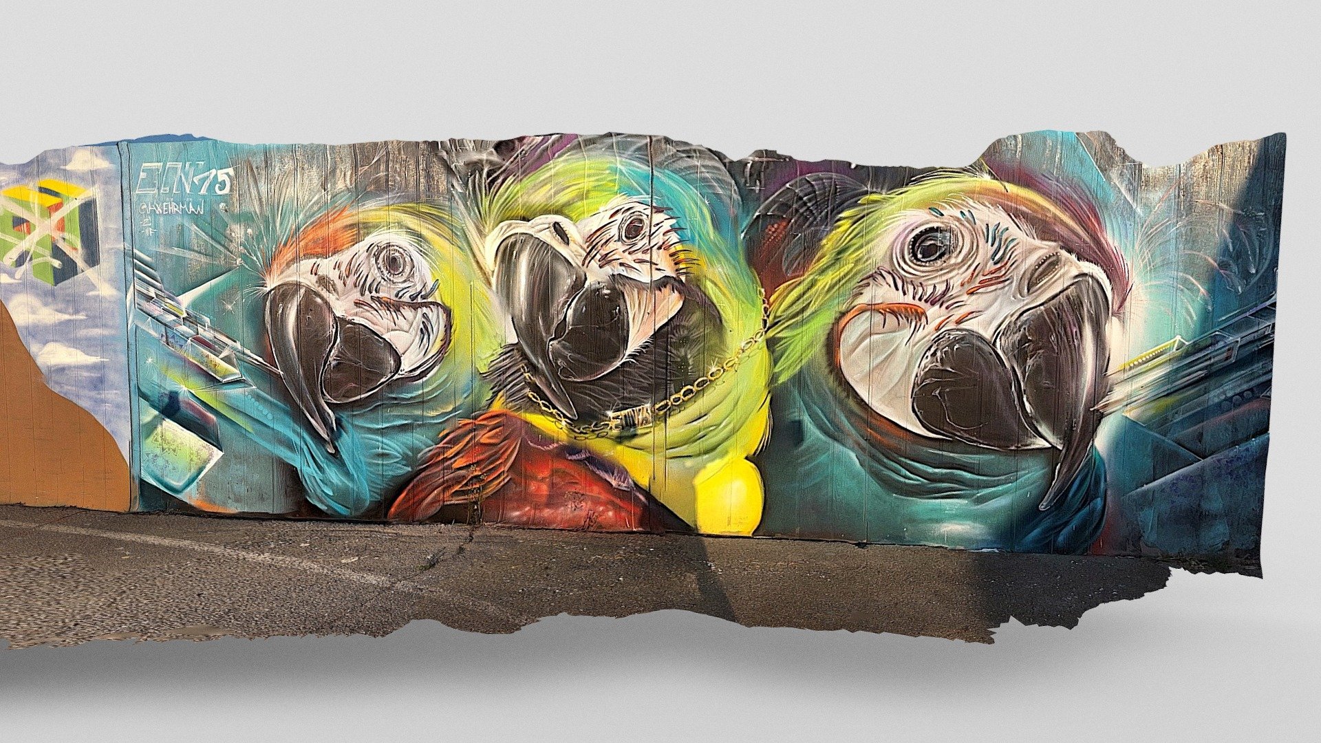Long mural in San Francisco