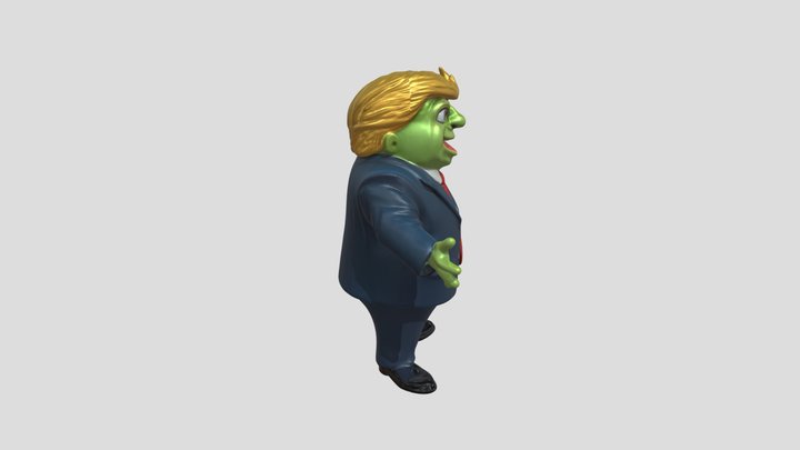 🗽Donald J Trump x 🐸Pepe Mashup 3D Model