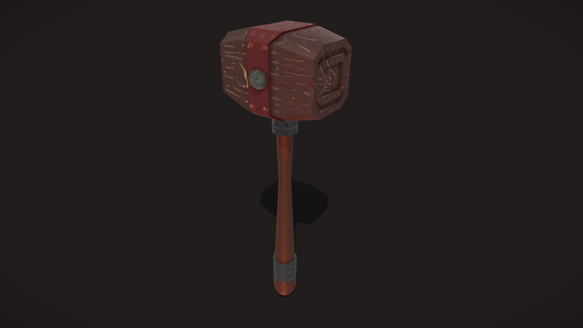 3D medieval wooden mallet - 3D model by Constanza_Valenzuela ...