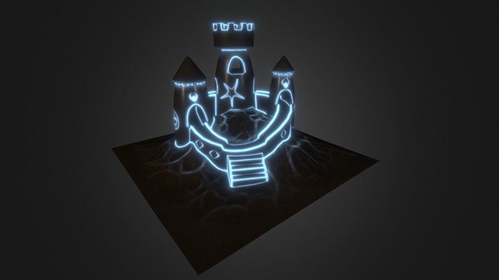 Rip's Glowing Sand Castle 3D Model