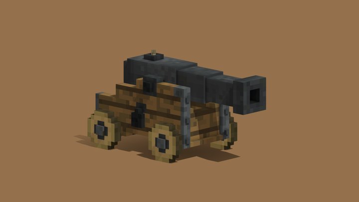 Minecraft - Pirate Cannon (Free) 3D Model
