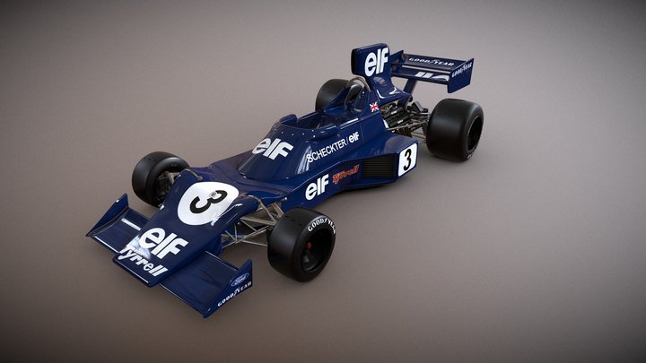 Tyrrell 007 1974 Jody Scheckter 3D Model