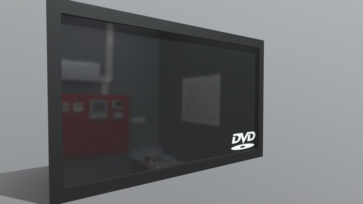 Low-Poly simple TV (Game-Ready) 3D Model