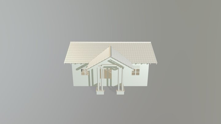 漢班托塔慈濟大愛村單屋 3D Model