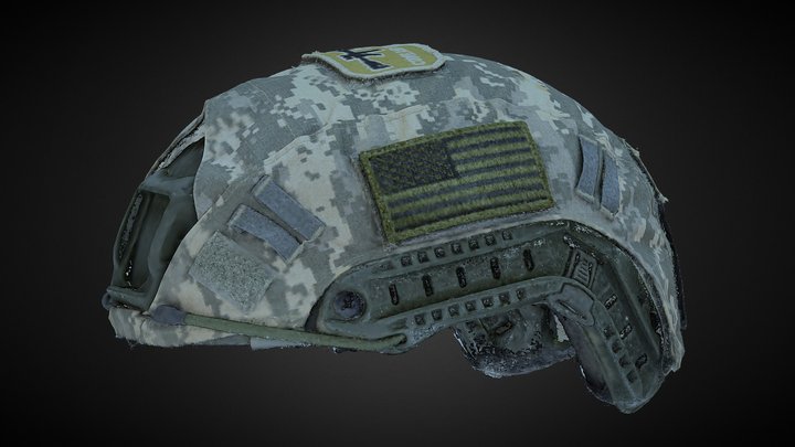 US Military Modular Helmet (MICH TC-2001) 3D Model
