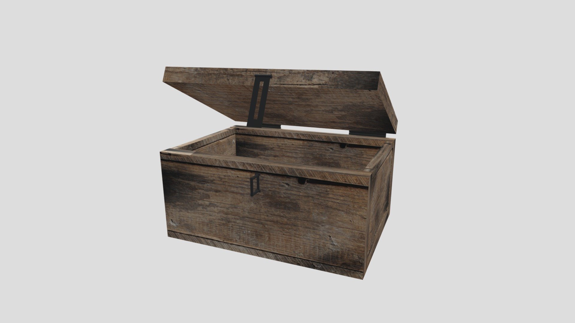 Vintage Wooden Box / Trunk / Blanket Box / - 3D model by Ariel Alves ...