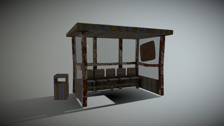 Abandoned Bus Stop {Draft} – Modelo 3D gratuito STL