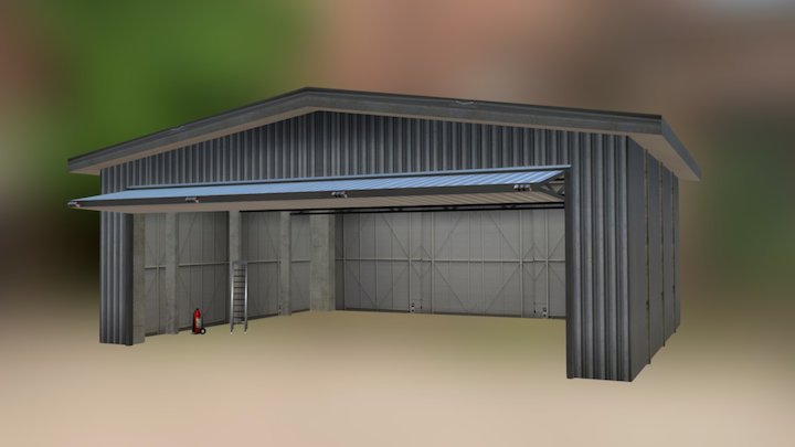 General Aviation Hangar 3D Model