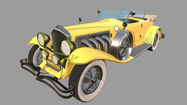 Classic Gatsby Car 3D Model