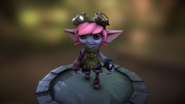 Riot Girl Tristana - League of Legends 3D Model