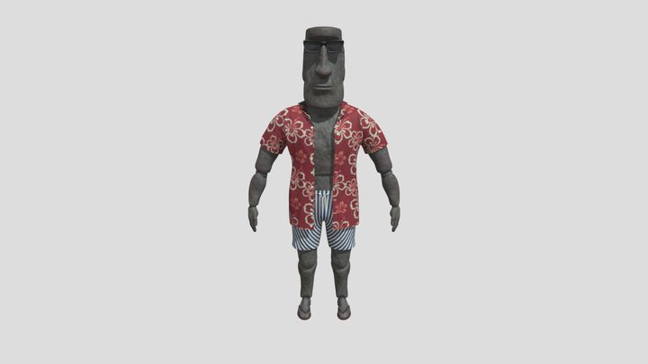 Moai Man - Miami Vacation 3D Model