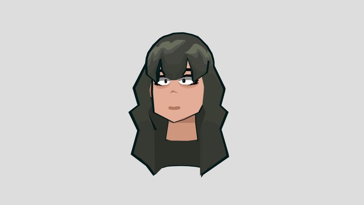 Low Poly Face 3D Model