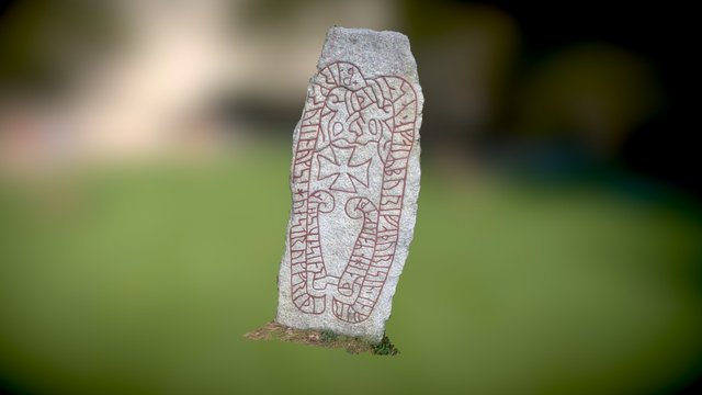 Swedish Runestone #3. Nolbystenen. Burestenen 3D Model