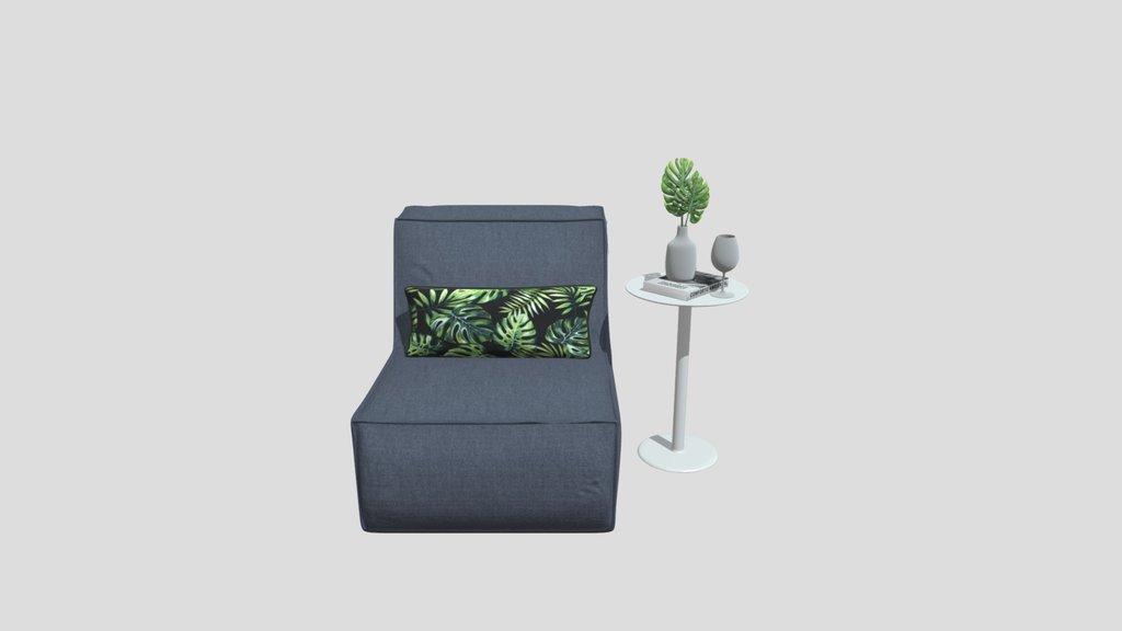 Bean Bag Sofa And Side Table