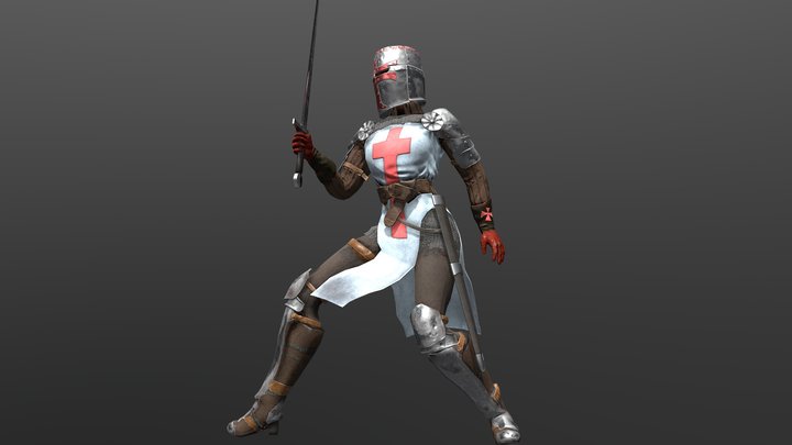 Female Crusade Warrior 3D Model