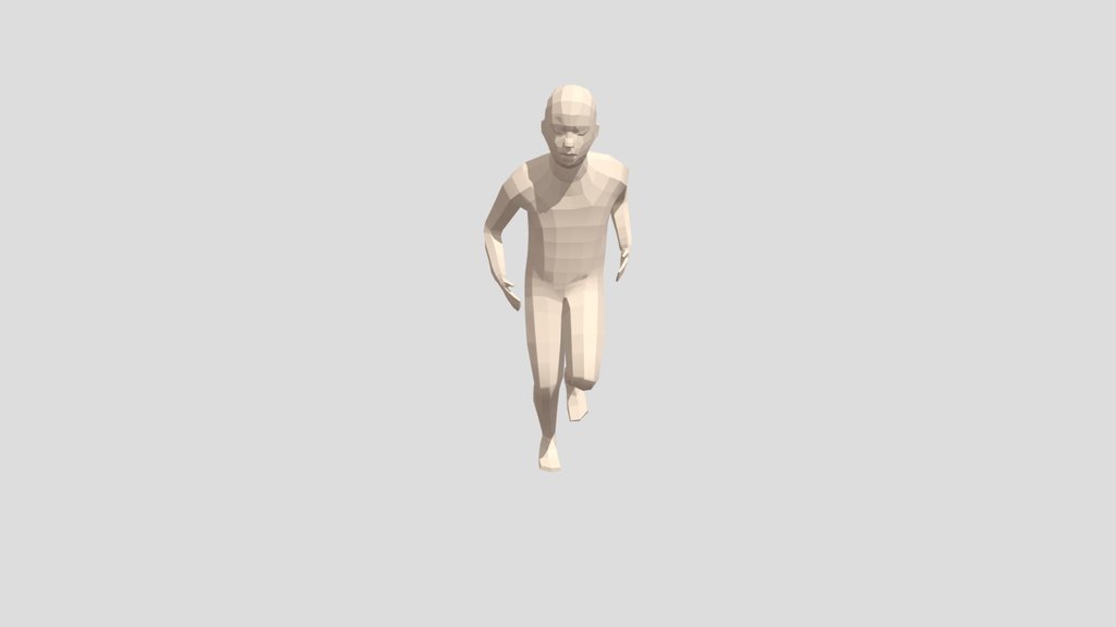 Low Poly Kid Running Animation