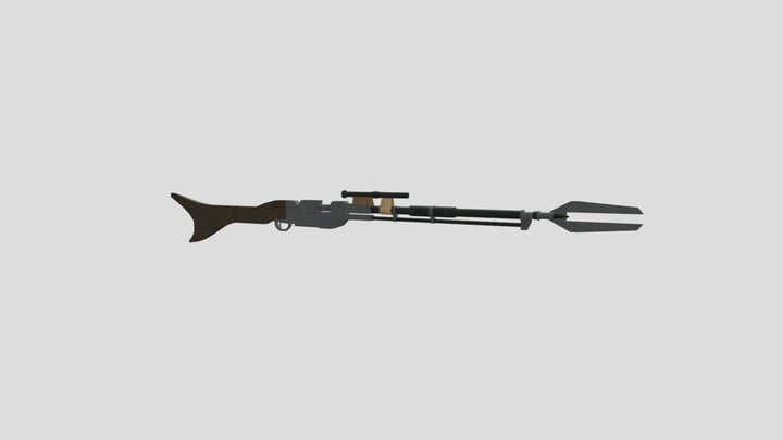 Amban phase-pulse blaster - Mandalorian Rifle 3D Model
