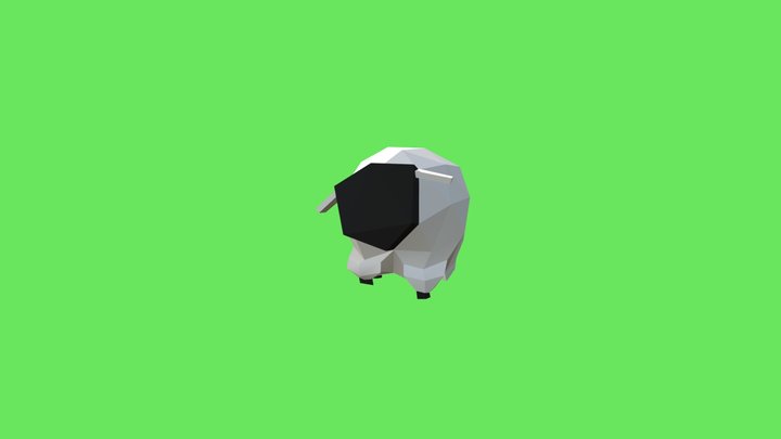 Low-poly sheep 3D Model