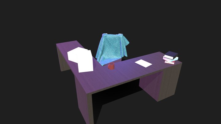 Worktable (Low poly) 3D Model